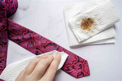 remove stain from silk tie.